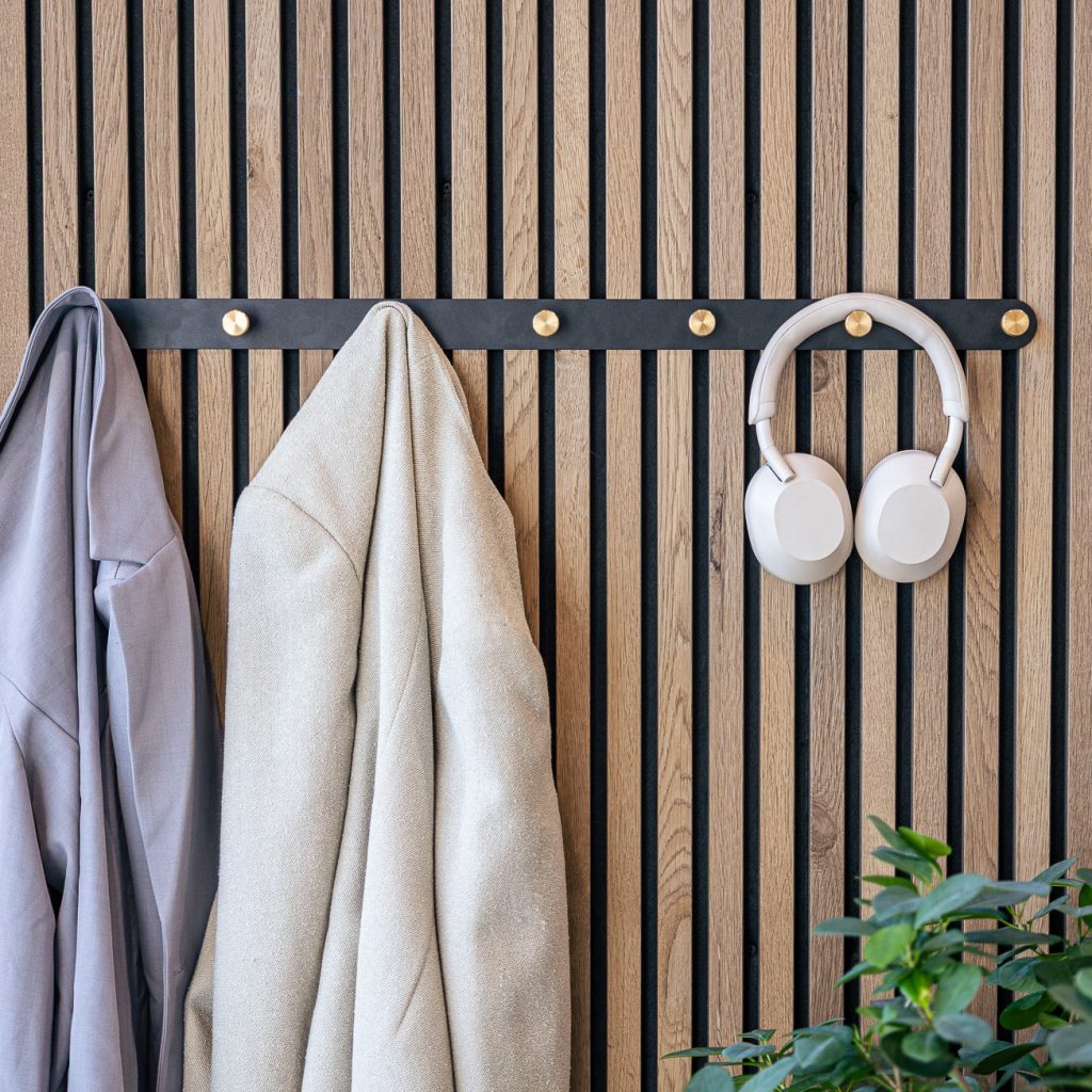 Featured image for the post: Coat Hook Rack - Black/Brass, X7