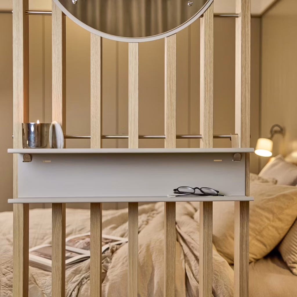 Featured image for the post: EMBRACE | Nell Double Metal Shelf - Beige